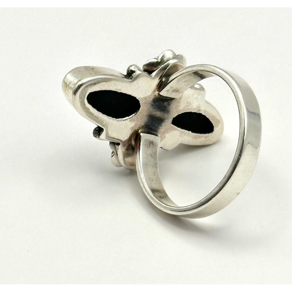 Australian Opal Double Stone Sterling‎ Silver Ring Size 7.5 - Picture 7 of 9